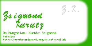 zsigmond kurutz business card